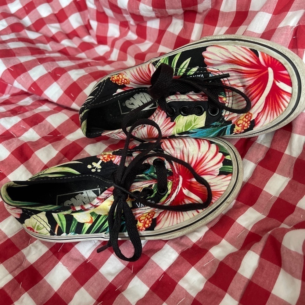 VANS Off The Wall Lace-Ups Shoes Tropical Kids Size 10.5 US - Picture 4 of 8